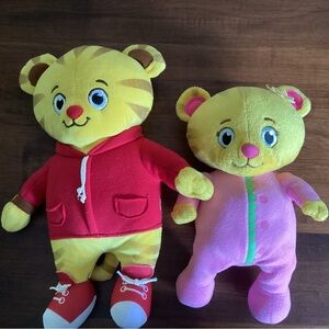 Yellow and Red Plush Toy Set
